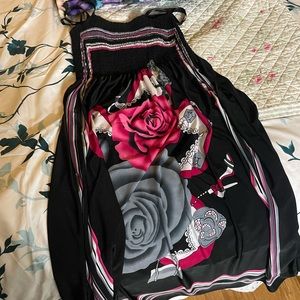 Rose light summer dress, size medium